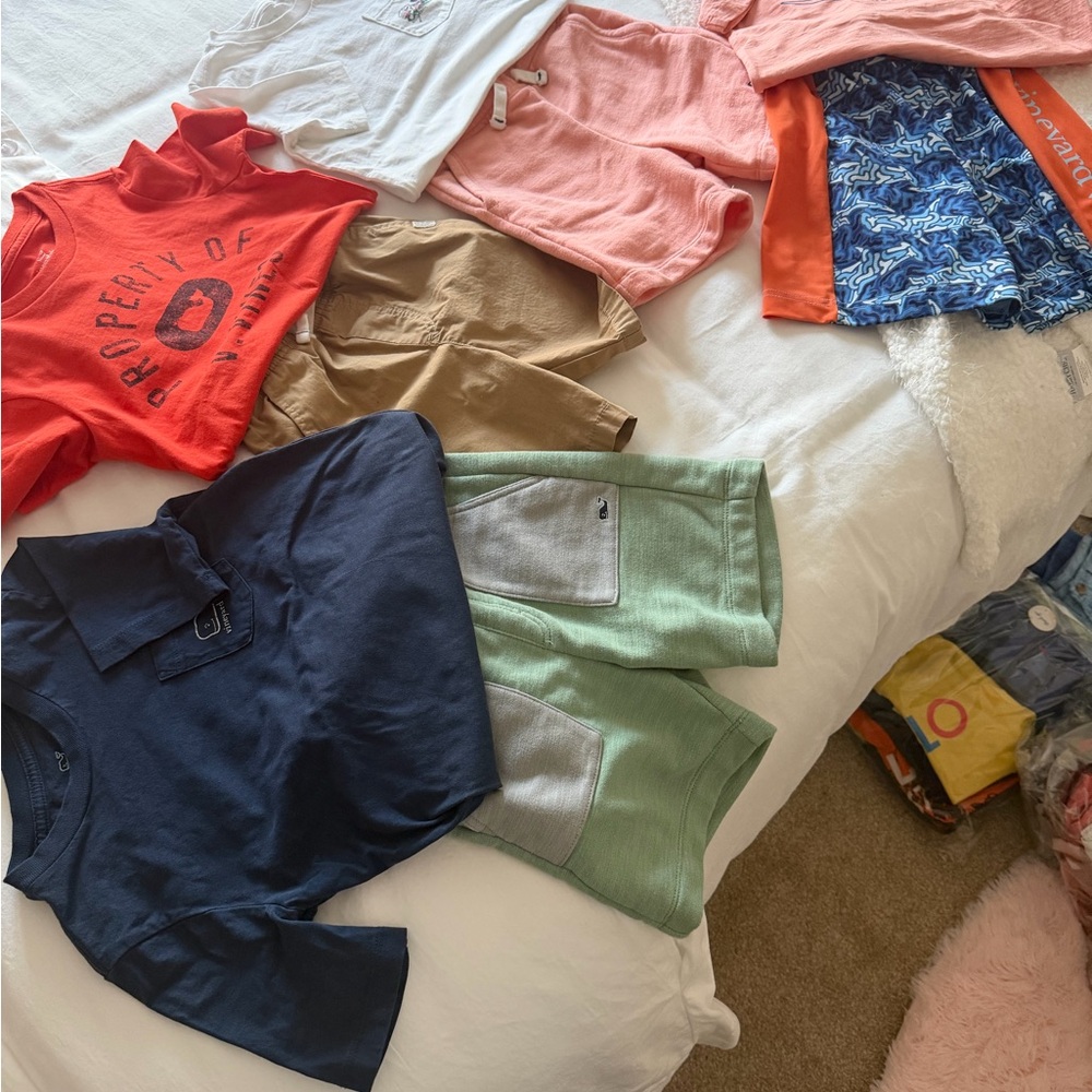 Vineyard Vines Kids Matching Set - Navy, Red, Pink, Green, Tan